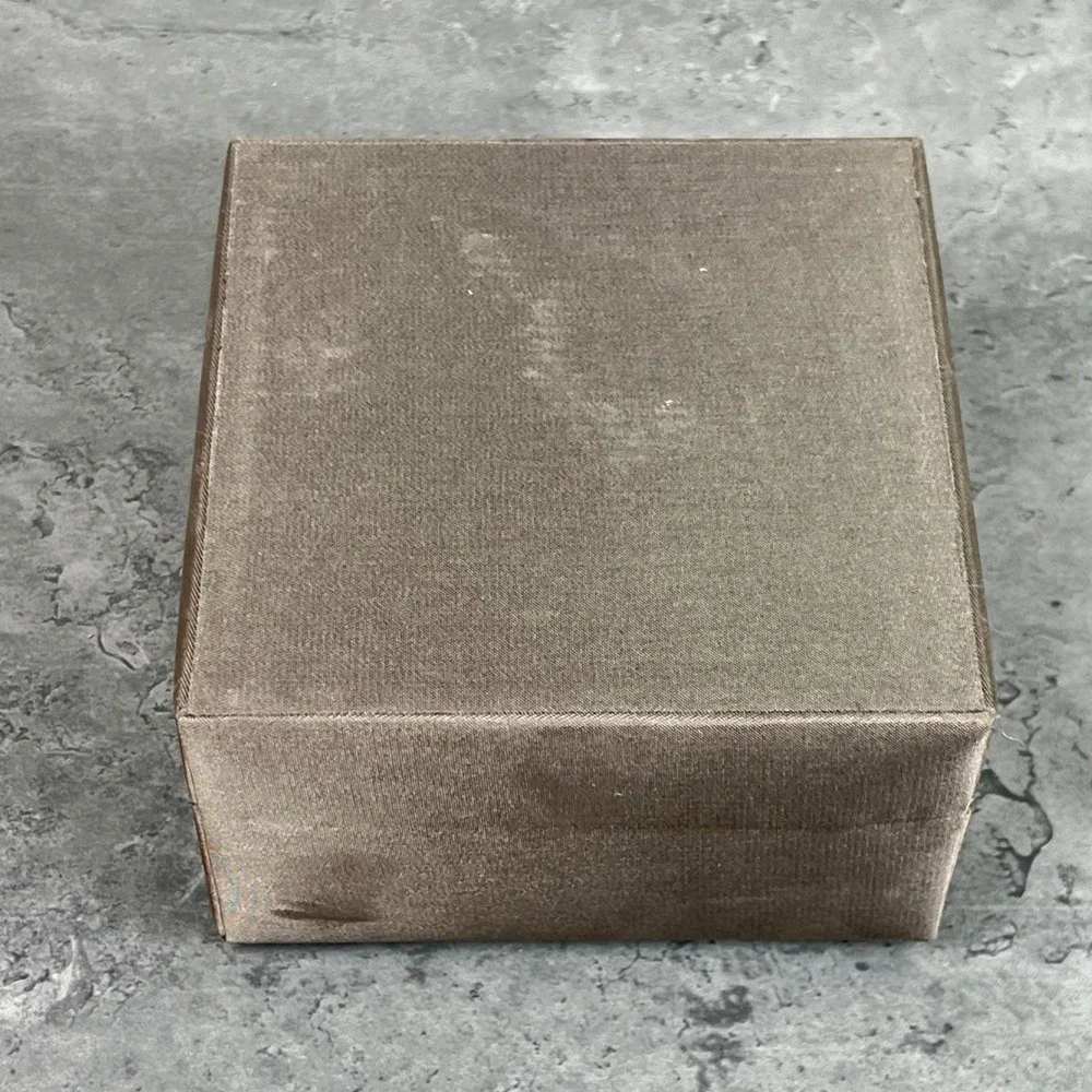 La Perla Di Capri‎ Luxury Jewelry Box Bronze Satin Ring Pendant Gift Case Italy